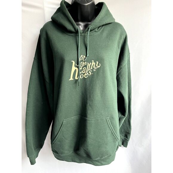 For the Health H*es Olive Green Hoodie Size XL Novelty Funny Casual Sweatshirt - Picture 1 of 9